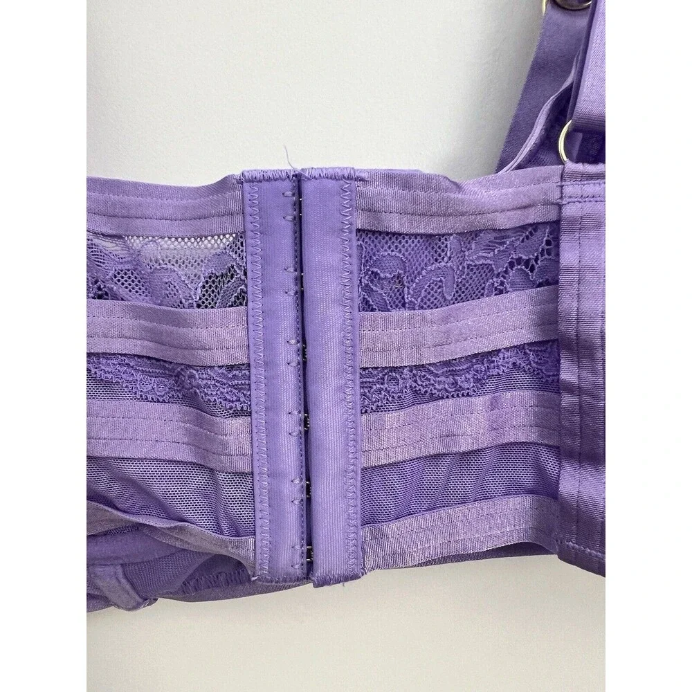 Torrid Curve Straps And Lace Underwire Bra Lilac W Plus Sz 1 Lingerie Floral NWT - Picture 7 of 13